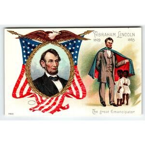 Abraham Lincoln "The Great Emancipator" Postcard President Political 1809-1865